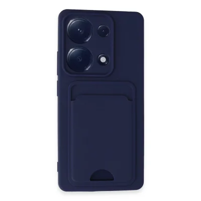 BUĞZ Xiaomi Redmi Note 13 Pro 4g Kılıf Kelvin Kartvizitli Silikon - Lacivert
