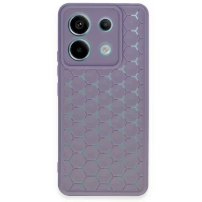 BUĞZ Xiaomi Redmi Note 13 Pro 5g Kılıf Petek Silikon Kapak - Lila