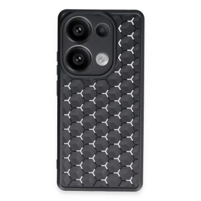 BUĞZ Xiaomi Redmi Note 13 Pro 5g Kılıf Petek Silikon Kapak - Siyah