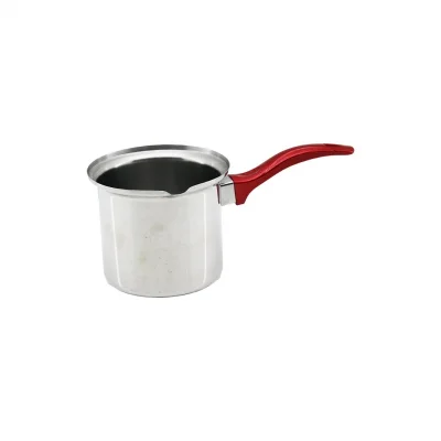 BUĞZ No-4  Çelik Cezve  Kırmızı Kulp Bx40