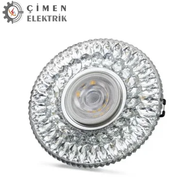  NOAS YL65 1777  Athena Led Çerçeveli 4000K Kristal Cam Spot Kasa - Priz ve Anahtar İçin Uyumlu Çerçeve