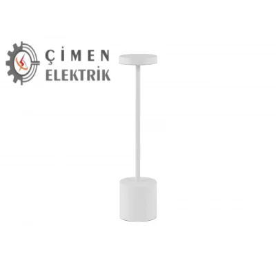  NOAS YL86 1238 Midilli Şarjlı Beyaz Masa Lambası 3 Renk