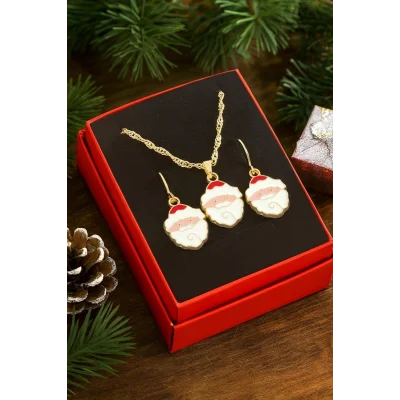 BUĞZ Noel Baba Yılbaşı Kutulu Zincir Kolye Set