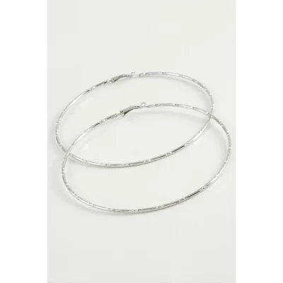 BUĞZ Noktalı Metal Halka Küpe 8-9-10 cm