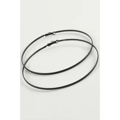 BUĞZ Noktalı Metal Halka Küpe 8-9-10 cm