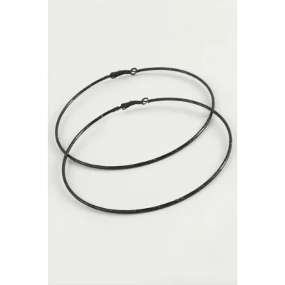 BUĞZ Noktalı Metal Halka Küpe 8-9-10 cm
