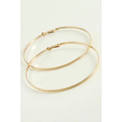  Noktalı Metal Halka Küpe 8 cm