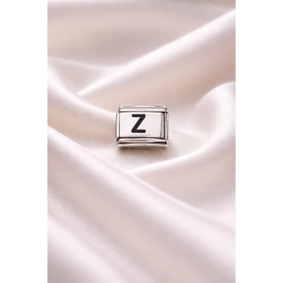 BUĞZ Nomination Bileklik Uyumlu Z Harfi Charm – Paslanmaz Çelik Harf Modül – Kişiye Özel Bileklik Aksesuarı