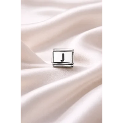 BUĞZ Nomination Uyumlu J Harf Charm | Çelik Bileklik Aksesuarı | Kişiye Özel Harf Modülü | Minimal & Şık Tasarım