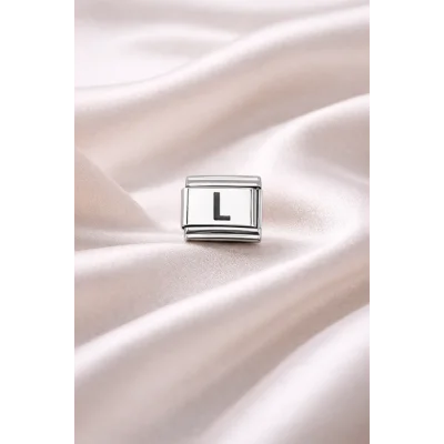 BUĞZ Nomination Uyumlu L Harf Charm | Çelik Bileklik Aksesuarı | Kişiye Özel Harf Modülü | Minimal & Zarif Tasarım