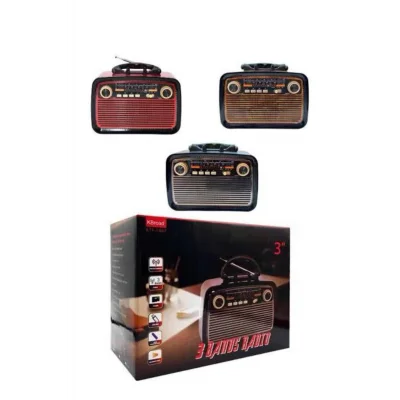 BUĞZ Nostaljik Görünümlü Ahşap Radyo TF SD USB Girişli Led Fener Işıklı - BUĞZ