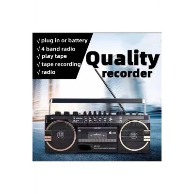 BUĞZ Nostaljik radyo turuncu renk bluetooth usb mp3 player fm radyo kaset çalar 2 yıl garantili