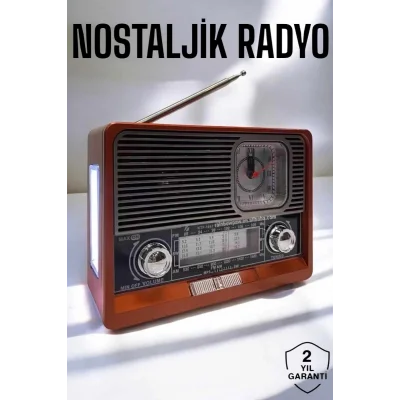 BUĞZ Nostaljik Radyo USB,AUX Ve SD Kart Girişli Bluetooth Bağlantılı