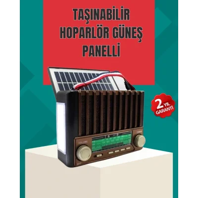BUĞZ Nostaljik Tasarımlı Solar Şarjlı Radyo AM FM SW ve Bluetooth