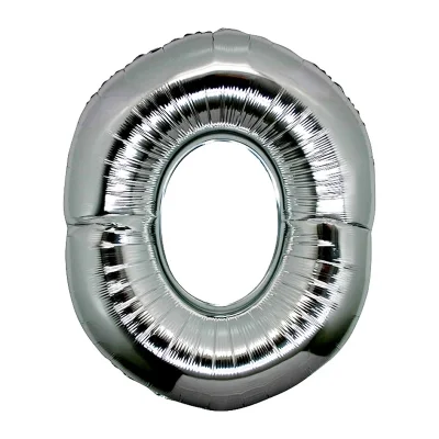  O Harf Folyo Balon Gümüş Renk  40 inç