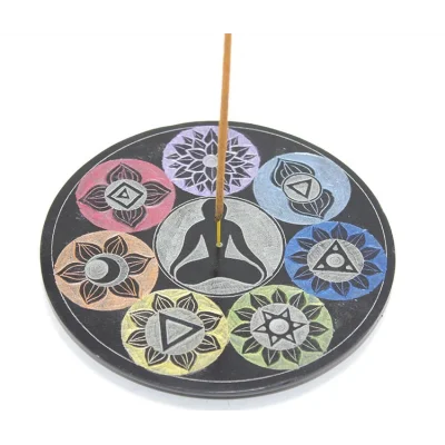 BUĞZ Obsidian Taşı 7 Çakra ( Chakra ) Tasarımı Tütsülük Ksk2214