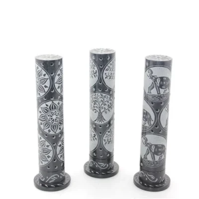  Obsidian Taşı İşlemeli Kule Tütsülük Model 2