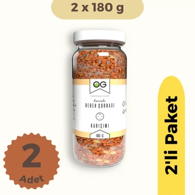 BUĞZ OG Natural Havuçlu Bebek Çorbası Karışımı 2li Set (180 gr)