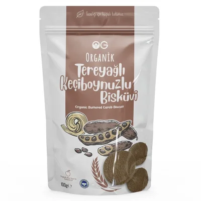 BUĞZ OG Natural Organik Tereyağlı Keçiboynuzlu Bisküvi (100 gr)