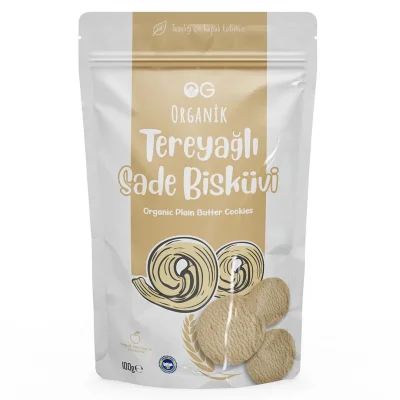 BUĞZ OG Natural Organik Tereyağlı Sade Bisküvi (100 gr)