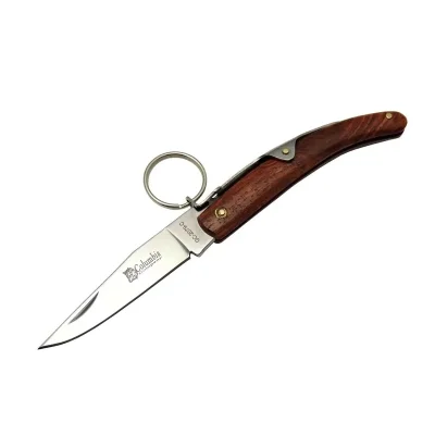 BUĞZ Okapi Gc2079c Kahverengi Kamp Çakı 16,5cm - Manuel, Kemerlikli, Ahşap Sap