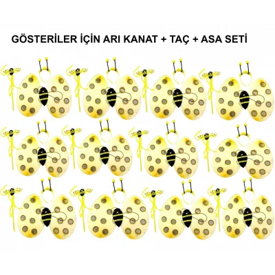 BUĞZ Okul Gösterileri İçin 1239li Arı Kanadı Seti - Etkinlik Kanatları - Lisinya