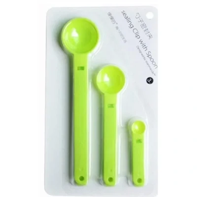 BUĞZ Ölçme Kaşıklı Poşet Klipsi 3lü Paket