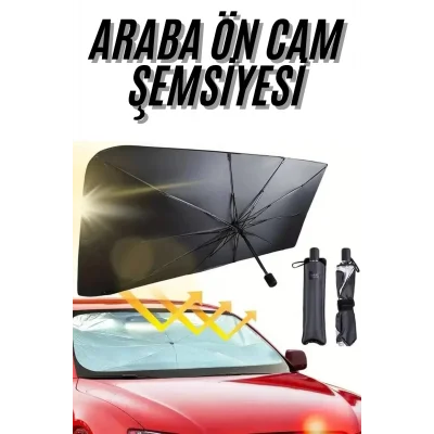  Ön Cam Güneşlik Şemsiye Tüm Araçlar İçin Araba Katlanabilir Güneşlik