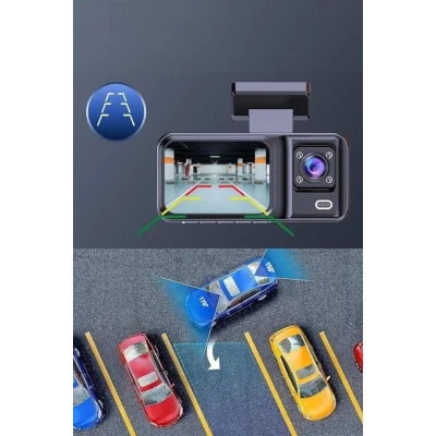  Ön ve Arka Kameralı 2 İnç 1080P Full HD DVR Araç İçi Ekran