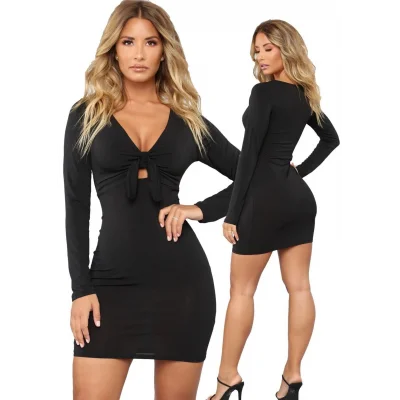 BUĞZ Önden Bağlı Mini Elbise