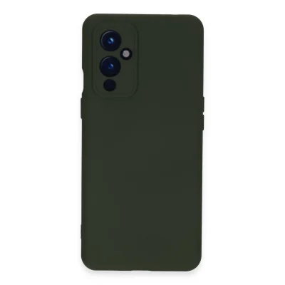 BUĞZ One Plus 9 Kılıf Nano İçi Kadife Silikon - Koyu Yeşil