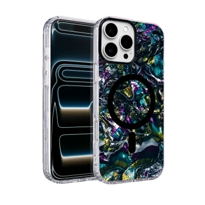 BUĞZ Onegif  İphone 16 Pro Max Mila Dalgalı Magsafe Kapak - Lacivert