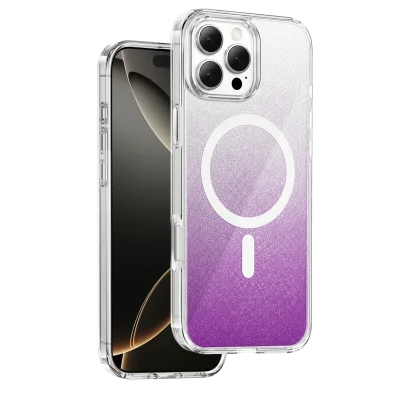 BUĞZ Onegif  İphone 16 Pro Max Sora Simli Magsafe Kapak - Mor