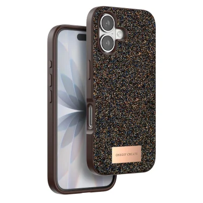 BUĞZ Onegif  İphone 17 Bright Simli Kapak - Gold