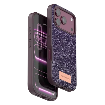 BUĞZ Onegif  İphone 18 Pro Max Bright Simli Kapak - Bordo