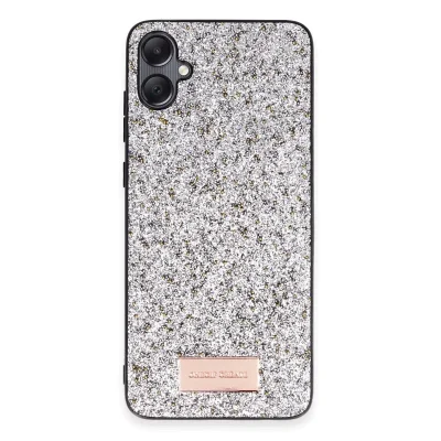 BUĞZ Onegif Samsung Galaxy A05 Bright Simli Kapak - Gümüş