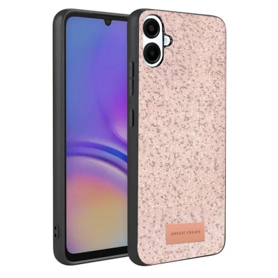 BUĞZ Onegif Samsung Galaxy A07 4g Bright Simli Kapak - Pembe