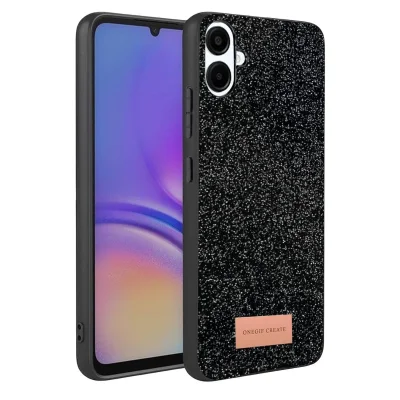 BUĞZ Onegif Samsung Galaxy A07 4g Bright Simli Kapak - Siyah