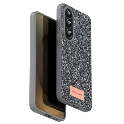 BUĞZ Onegif Samsung Galaxy A17 5g Bright Simli Kapak - Gümüş