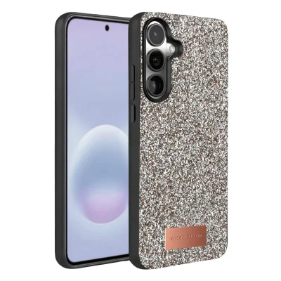 BUĞZ Onegif Samsung Galaxy A37 5g Bright Simli Kapak - Gümüş