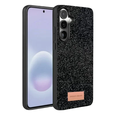 BUĞZ Onegif Samsung Galaxy A37 5g Bright Simli Kapak - Siyah