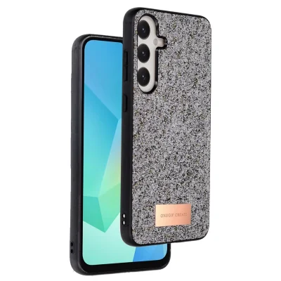 BUĞZ Onegif Samsung Galaxy A56 Bright Simli Kapak - Gümüş