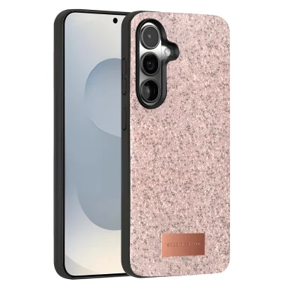 BUĞZ Onegif Samsung Galaxy S25 Bright Simli Kapak - Pembe