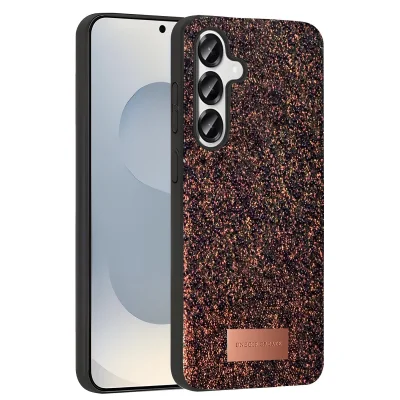 BUĞZ Onegif Samsung Galaxy S25 Plus Bright Simli Kapak - Derin Mor