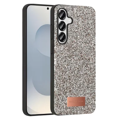 BUĞZ Onegif Samsung Galaxy S25 Plus Bright Simli Kapak - Gold