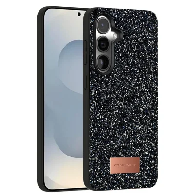 BUĞZ Onegif Samsung Galaxy S25 Plus Bright Simli Kapak - Siyah