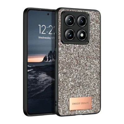 BUĞZ Onegif Xiaomi Mi 14t Pro Bright Simli Kapak - Gold