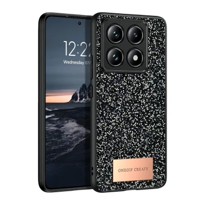 BUĞZ Onegif Xiaomi Mi 14t Pro Bright Simli Kapak - Siyah