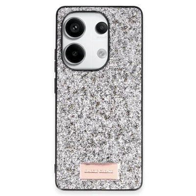 BUĞZ Onegif Xiaomi Redmi Note 13 Pro 4g Bright Simli Kapak - Gümüş
