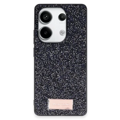 BUĞZ Onegif Xiaomi Redmi Note 13 Pro 4g Bright Simli Kapak - Siyah